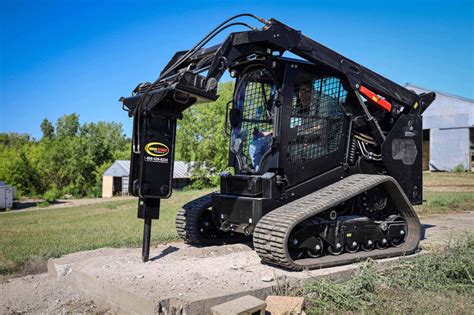 rock breaker skid steer|bobcat with jackhammer attachment.